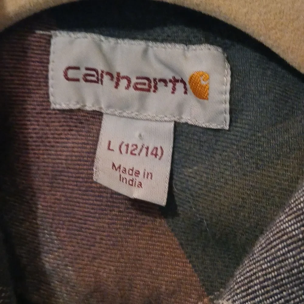 Carhartt Multicolor Plaid Hoodie RL12 - Picture 5 of 10